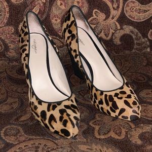 Halogen Cheetah Print Wedge Heels